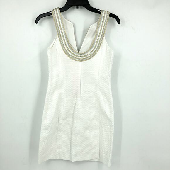 LILLY PULITZER Women's Valli Shift Dress Size 0 Resort White Notched Neck NWT - Picture 8 of 13